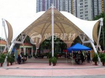 【hy590海洋之神检测中心建材】膜结构景观棚